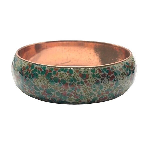 Vintage Copper Bracelet Signed Matisse Renoir Copper Bangle 8” Wide - Picture 1 of 6